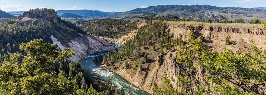 Yellowstone River snaking through the land